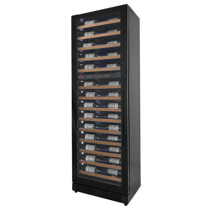 Beverage Factory Allavino VSW6771D-2BL-WD Commercial Wine Refrigerator, 67-Bottle, Dual Temperature Zones, Hinged Glass Door, Black