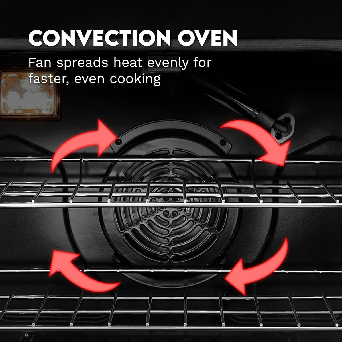 30 In. Haven Coll 4.8 Cu Ft 5 Burner Gas Range, Convection, Stainless Steel |  COS-EPGR304 Convection Oven, Knob LED Indicators, Mirror Finished Knobs, Storage Drawer, Liquid Propane Convertible